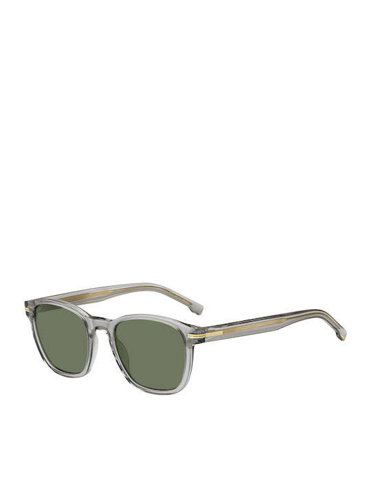 Boss Unisex Sunglasses with Gray Plastic Frame and Green Lens BOSS1505/S KB7QT 52