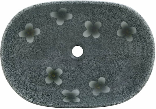 vidaXL Countertop Sink Ceramic 59x40x14cm Blue