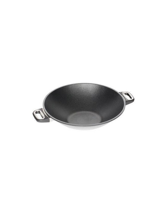 AMT Gastroguss Wok aus Aluminium mit Antihaftbeschichtung 36cm