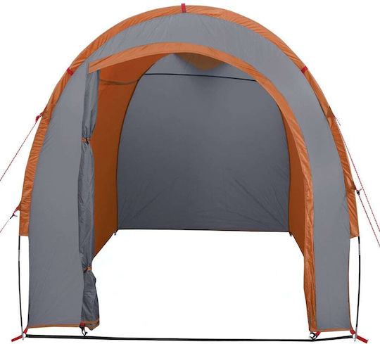 vidaXL Καλοκαιρινή Σκηνή Camping Τούνελ Πορτοκαλί για 4 Άτομα 178x183x178εκ.