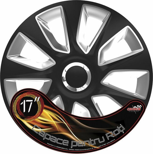 Wheel Covers Set Cridem Stratos Rc 4pcs - Black/silver - 17''