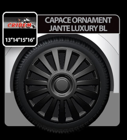 Radzierblenden Luxury Bl 4pcs - Schwarz - 15''