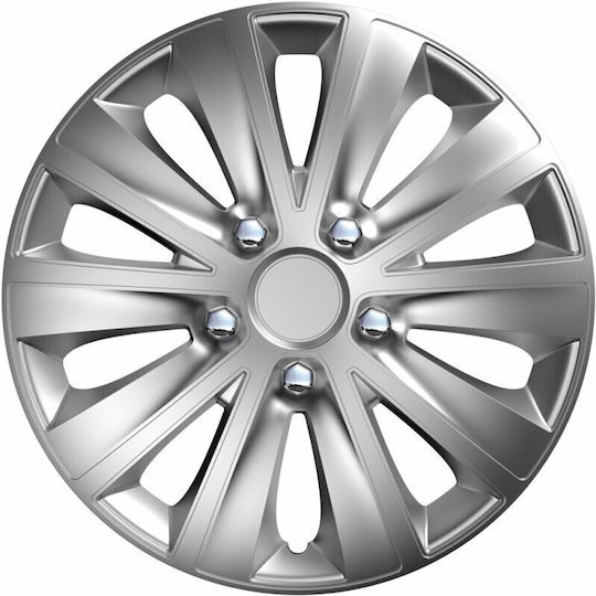 Set Capace De Roți Auto Cridem Rapide Nc 4 Bucăți Argintiu Cromat 16''