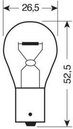 12v - Py21w - 21w Direction Yellow Bau15s 1pcs Narva