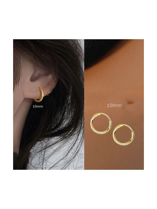 Bode Men's Earrings Hoops made of Steel Gold Plated