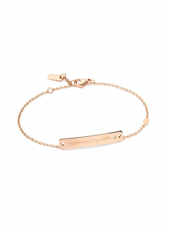 Mr. Wonderful Damen Armband aus Stahl Vergoldet