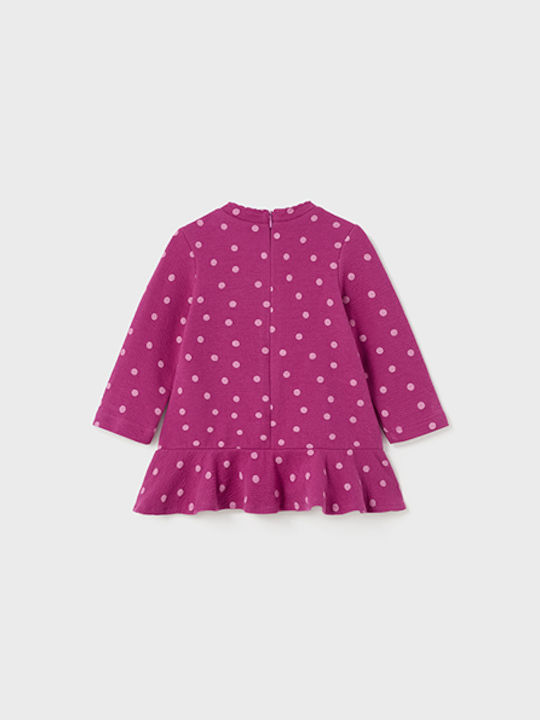 Mayoral Κέντημα Kids Dress Floral Magenta