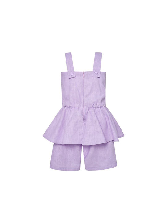 Two In A Castle Kids One-piece Fabric Shorts/Bermuda Purple