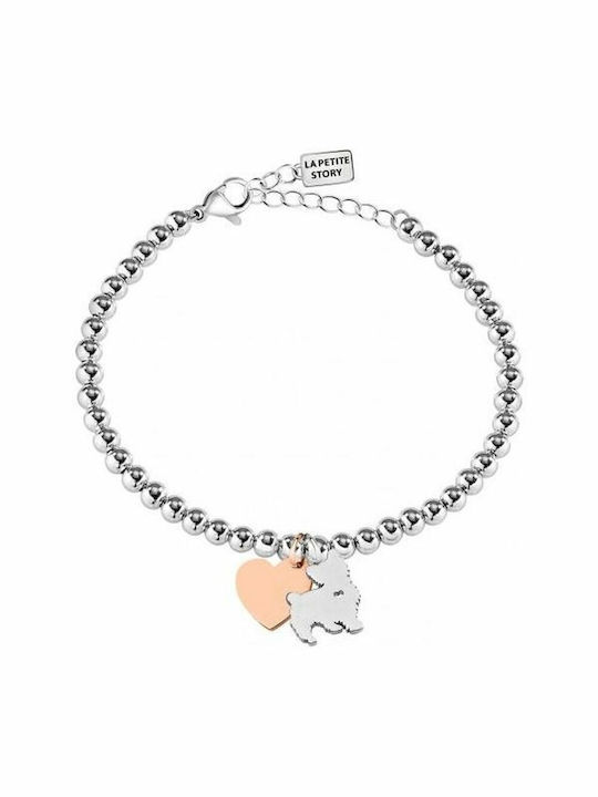 La Petite Story Bracelet with design Heart made of Steel