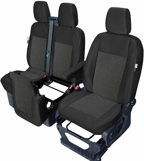 Tailor-made Front Seat Covers For Ford Transit Custom (to 06.2018 From 06.2018) With Table - 1+2 Seats