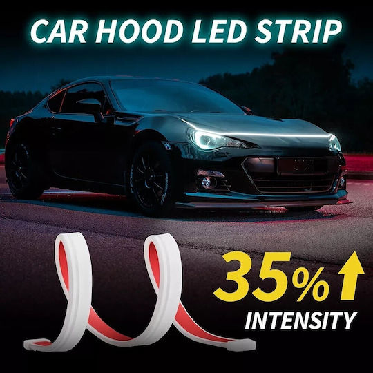 Flexible Daytime Running Lights Under The Hood 120cm Drl Led 12v + Wow - 1 Pc