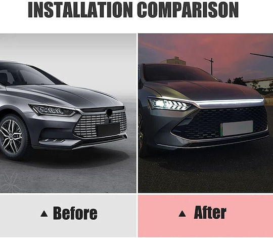 Flexible Daytime Running Lights Under The Hood 120cm Drl Led 12v + Wow - 1 Pc