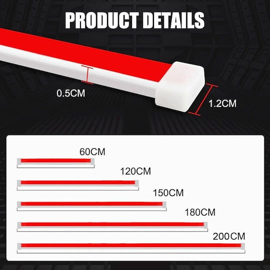 Flexible Daytime Running Lights Under The Hood 120cm Drl Led 12v + Wow - 1 Pc
