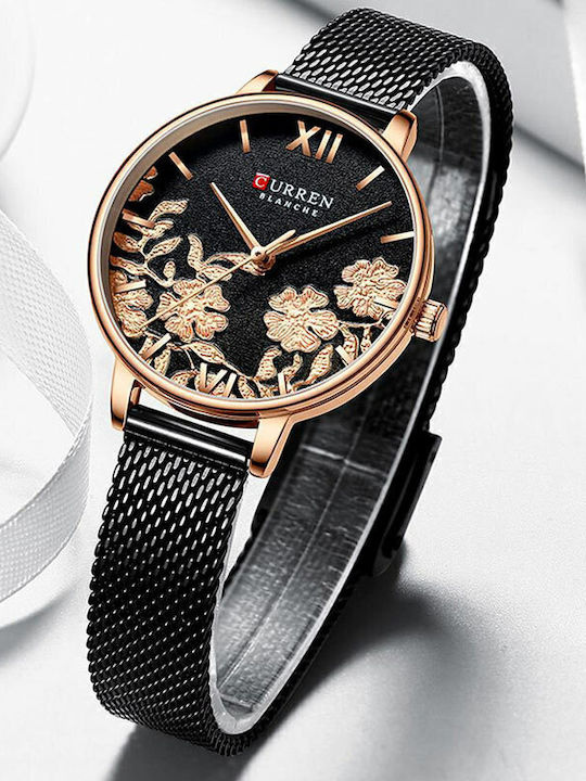 Curren Women's Watch with Black Metal Bracelet
