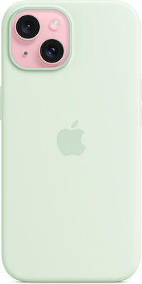 Apple Umschlag Rückseite Silikon Soft Mint (iPhone 15)