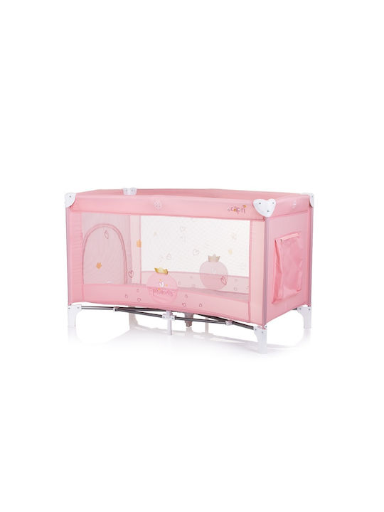 Chipolino Capri Playpen with Mattress Princess Pink 125x65cm