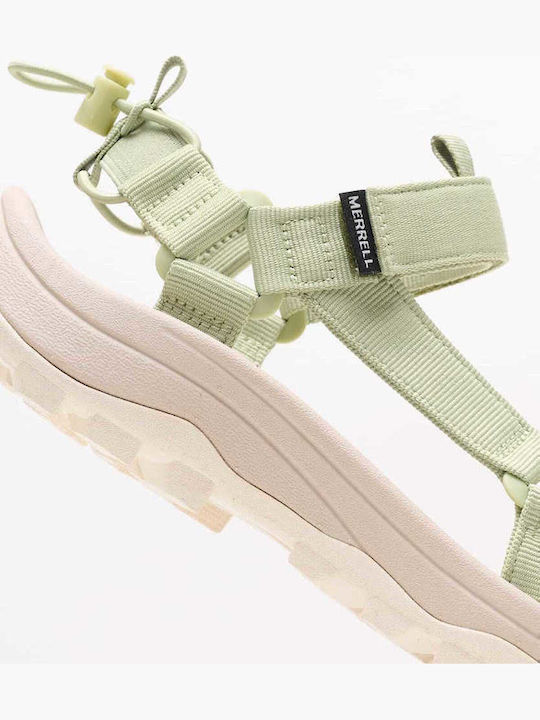 Women's Flat Sandals in Green Color