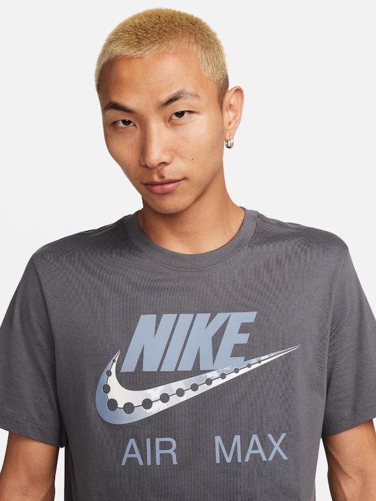 Nike Ανδρικό T-shirt Κοντομάνικο Γκρι