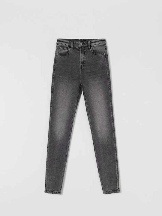 Sinell Γυναικείο Jean Παντελόνι Mid Rise Push Up σε Skinny Εφαρμογή Γκρι