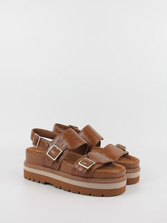 Women's Platform Shoes Tabac Brown
