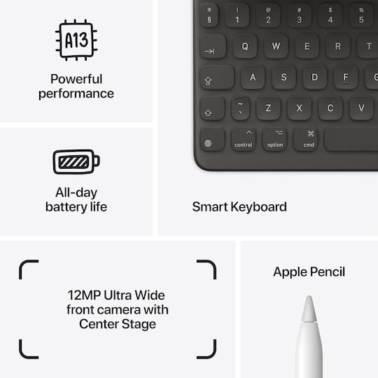 Apple iPad 2021 10.2Инчове (3GB/256GB) Silver