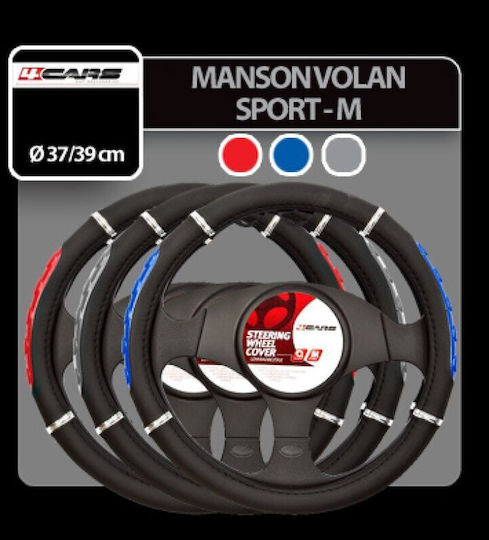 Husă de volan sport - Ø 37-39 Cm- Negru/gri