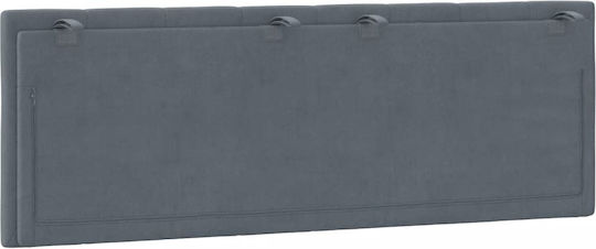vidaXL Fabric Back Cushion for Bed Headboard Dark Gray 140x45cm