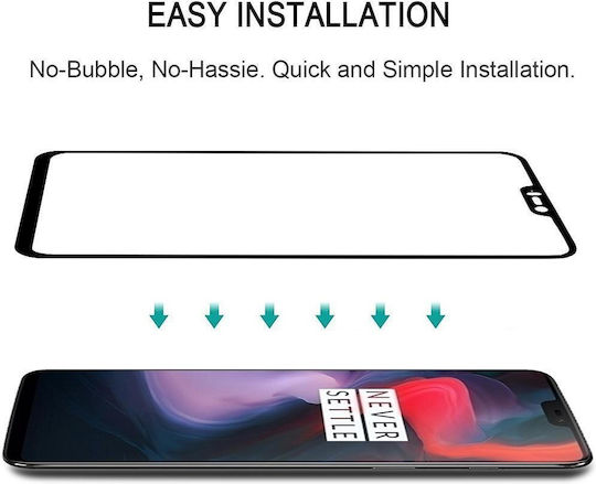2.5D 0.33mm Full Face Tempered Glass Μαύρο (OnePlus 6)