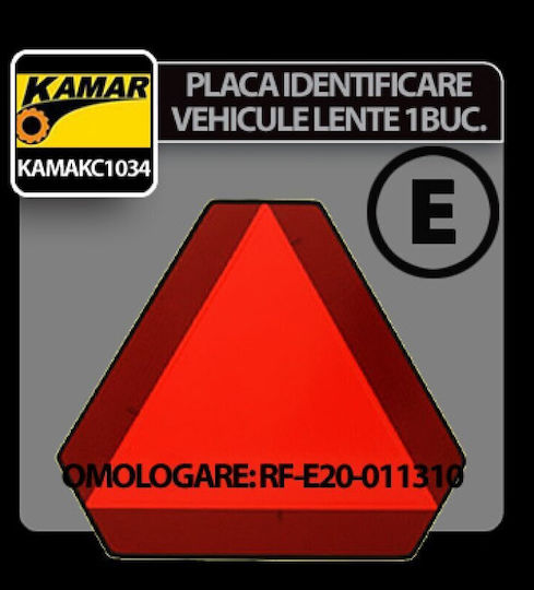 Kamar Slow Vehicul reflectorizant pentru vehicule cu placă reflectorizantă triunghiulară 1buc