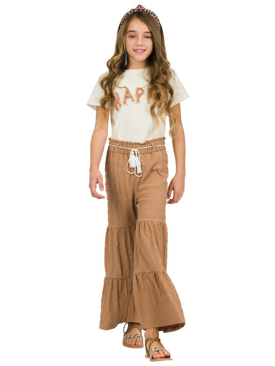 Energiers Παιδική Παντελόνα Υφασμάτινη Καμηλό Girls Culottes