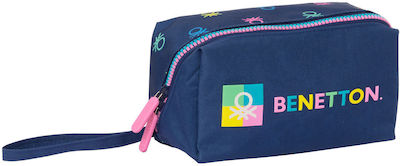 Benetton Cool Navy Blue Pencil Case 22 X 10 X 10 Cm