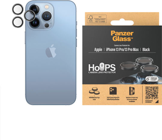 PanzerGlass Hoops Προστασία Κάμερας Tempered Glass Μαύρο για το iPhone 13 Pro / 13 Pro Max