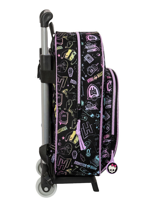 Ghiozdan Școlar Cu Roți Monster High Negru 28 X 34 X 10 Cm