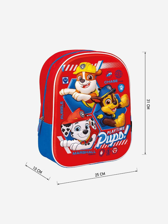 Παιδική Τσάντα 3d The Paw Patrol Κόκκινο 25 X 31 X 10 Cm