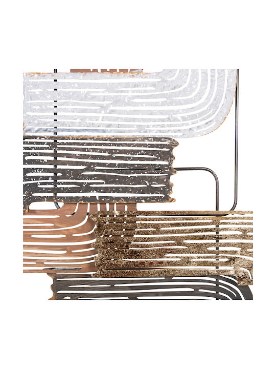 HomeMarkt Geometric Brown Wall Decor Element Made of Metal 109x4x58cm (Various Colors)