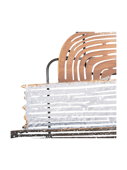 HomeMarkt Geometric Brown Wall Decor Element Made of Metal 109x4x58cm (Various Colors)
