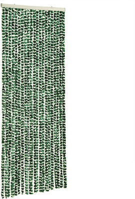 vidaXL Fabric Door Curtain Green 90x200cm 377384