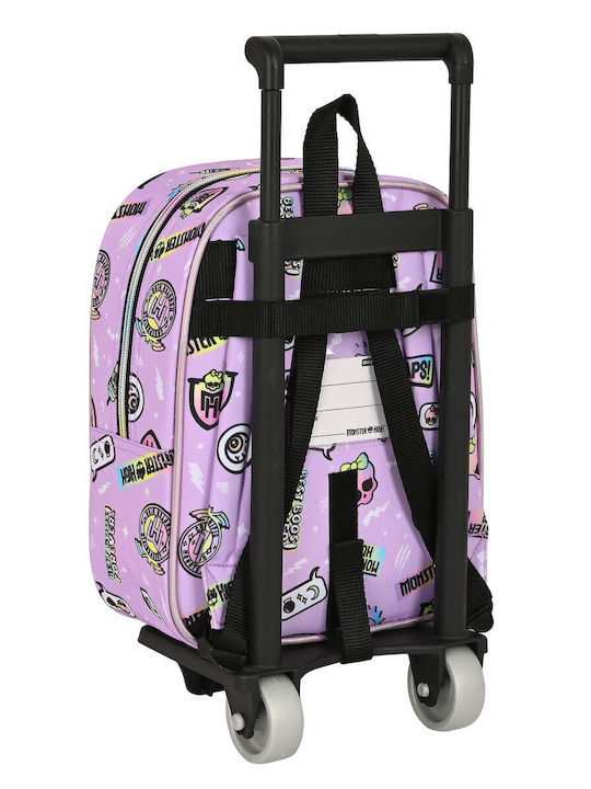 Σχολική Τσάντα Με Ρόδες Monster High Best Boos Λιλά 22 X 27 X 10 Cm