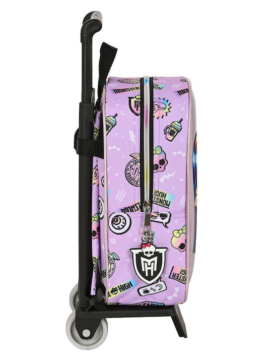 Σχολική Τσάντα Με Ρόδες Monster High Best Boos Λιλά 22 X 27 X 10 Cm