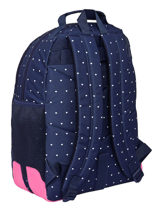 School Bag Safta Paris Pink Navy Blue 32 X 42 X 15 Cm