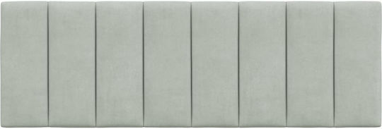vidaXL Stoff-Kopfstütze für Betten Hellgrau 140x45cm