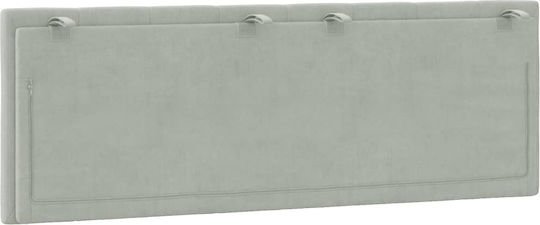 vidaXL Stoff-Kopfstütze für Betten Hellgrau 140x45cm