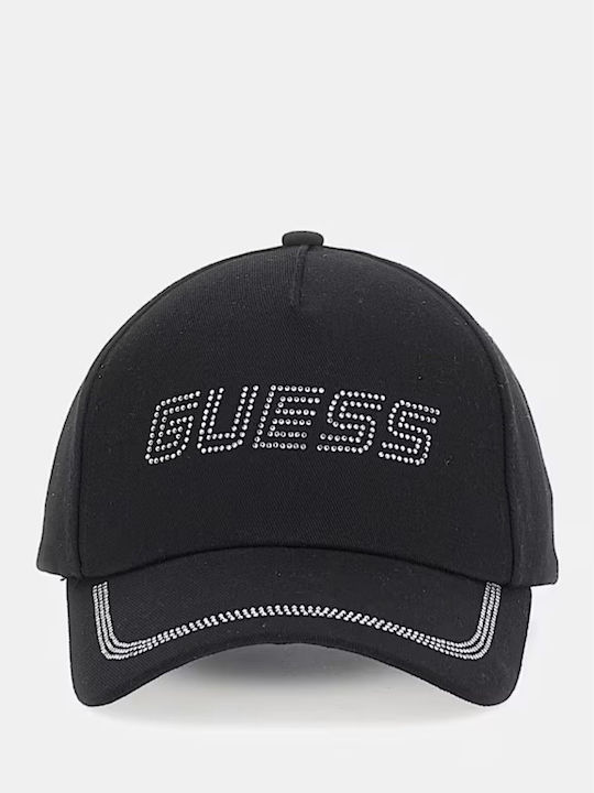 Γυναικειο Καπελο Guess Rhinestones Baseball Cap V4gz00wfkn0 Jblk Μαυρο