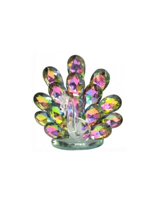 Peacock Crystal Decorative Multicoloured 11x11.5cm Kr3 Peacock Crystal Decorative Multicoloured 11x11.5cm Kr3