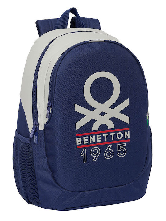 Ученическа чанта Benetton Varsity Grey Navy Blue 32 X 44 X 16 см