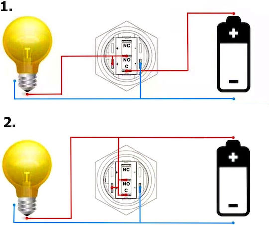 Διακόπτης On/Off Αυτοκινήτου 12V 50000 Πορτοκαλί