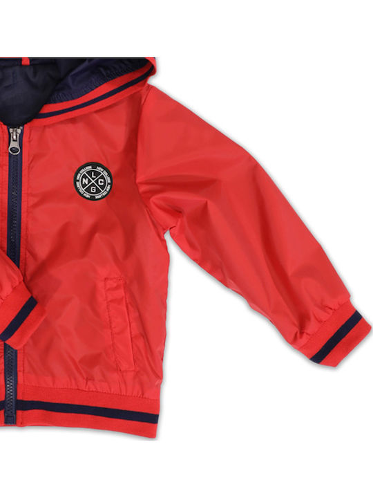 Kinder Freizeitjacke mit Kapuze Kokkino