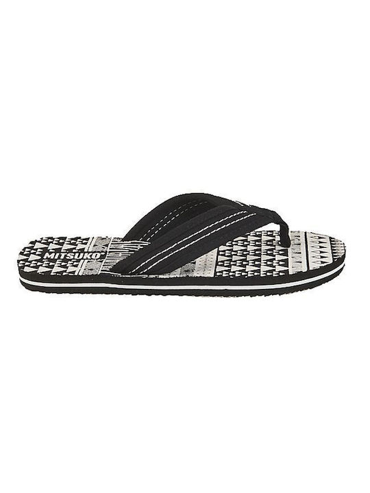 Mitsuko Sa71605m-bla Herren Flip-Flop mit Tribal - Schwarz