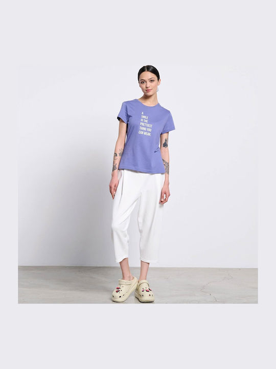 Damen Sportlich T-Shirt Lila