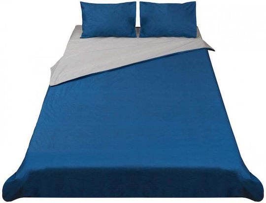 Heinner Σετ Σεντόνια Διπλά 200x220εκ. Blue (4τμχ)